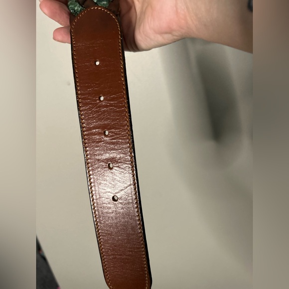 Leather and fabric braided belt - Picture 3 of 15